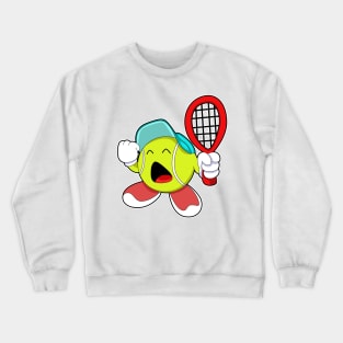 Tennis ball with Tennis racket Crewneck Sweatshirt